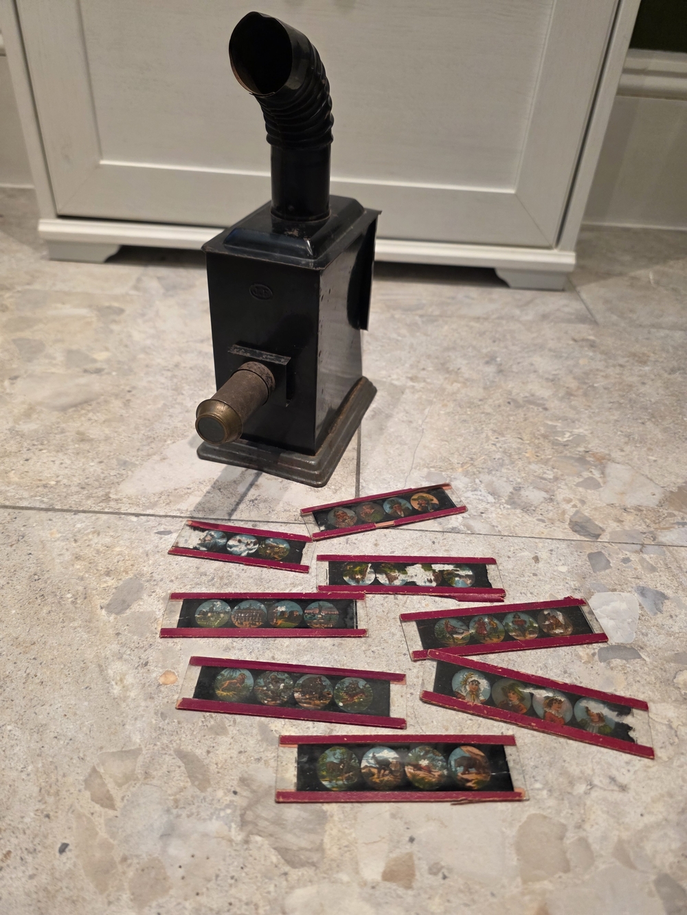 Vintage Made In Germany Magic Lantern And Slides